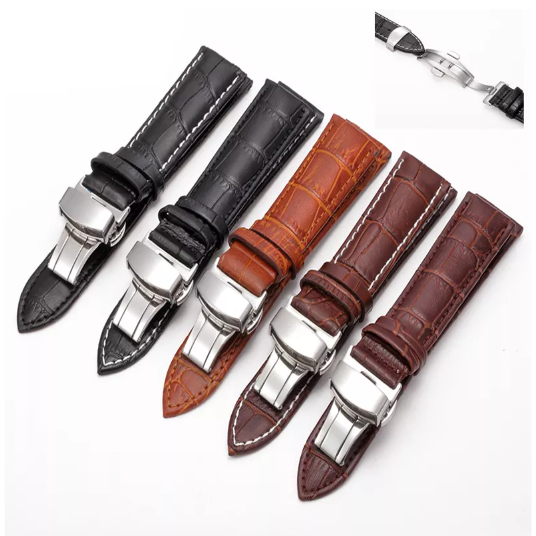 Correas Cuero Cocodrilo para 20MM - 22MM